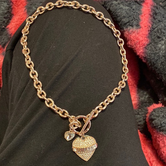 Gold Guess Logo Choker - Picture 2 of 3
